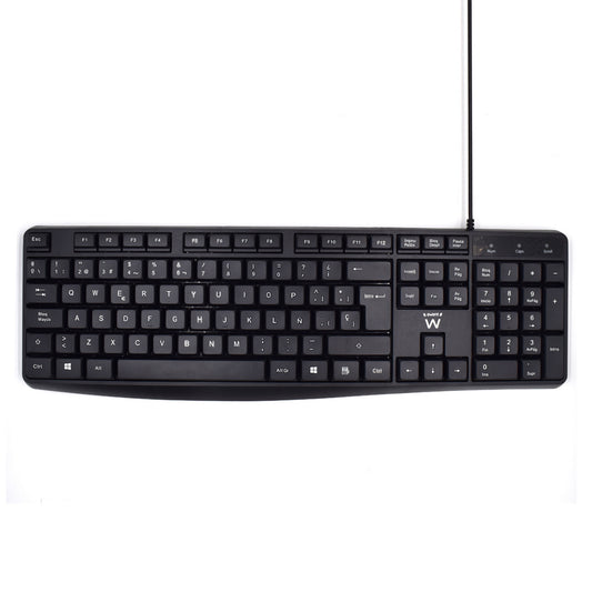 Ewent - EW3001 teclado Oficina USB QWERTY Español Negro