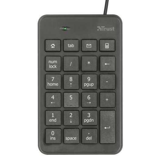 Trust - 22221 teclado numérico Portátil/PC USB Negro