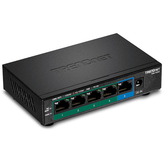 Trendnet - TPE-TG52 switch No administrado Gigabit Ethernet (10/100/1000) Energía sobre Ethernet (PoE) Negro