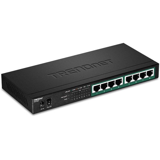 Trendnet - TPE-TG84 switch No administrado Gigabit Ethernet (10/100/1000) Energía sobre Ethernet (PoE) Negro