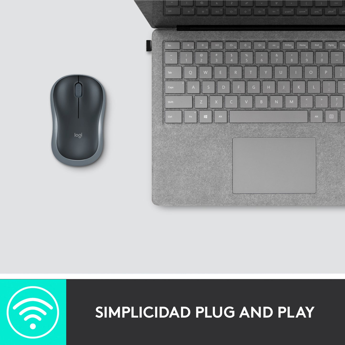 Logitech - M185 ratón Oficina Ambidextro RF inalámbrico Óptico 1000 DPI