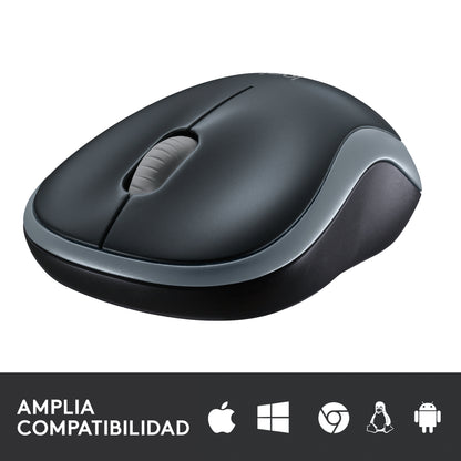 Logitech - M185 ratón Oficina Ambidextro RF inalámbrico Óptico 1000 DPI