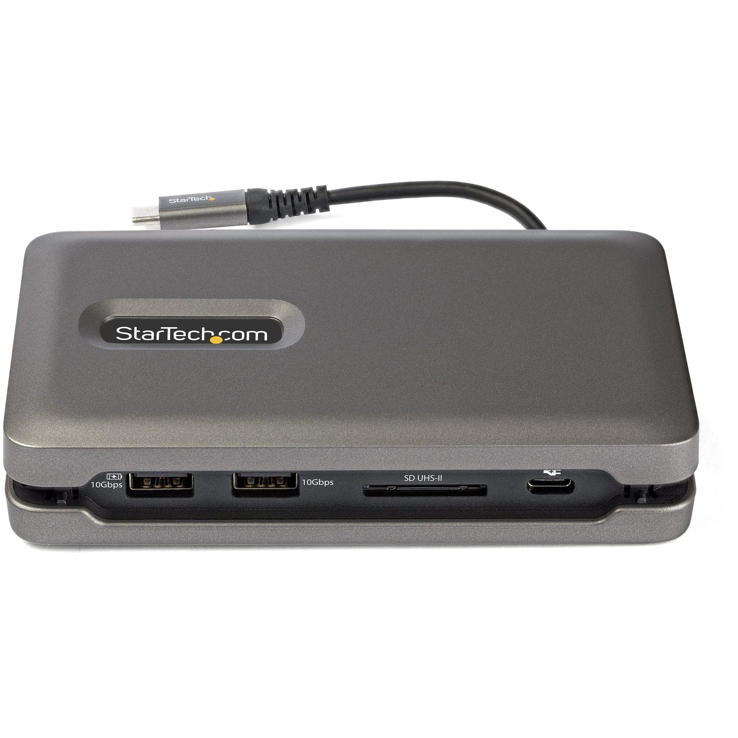 StarTech.com - Adaptador Multipuertos USB-C - USB Tipo C a HDMI 2.0 4K a 60Hz - Hub Ladrón USB de 2 Puertos de 10Gbps - con PD de Paso de 100W - GbE - SD/MicroSD - Mini Docking Station