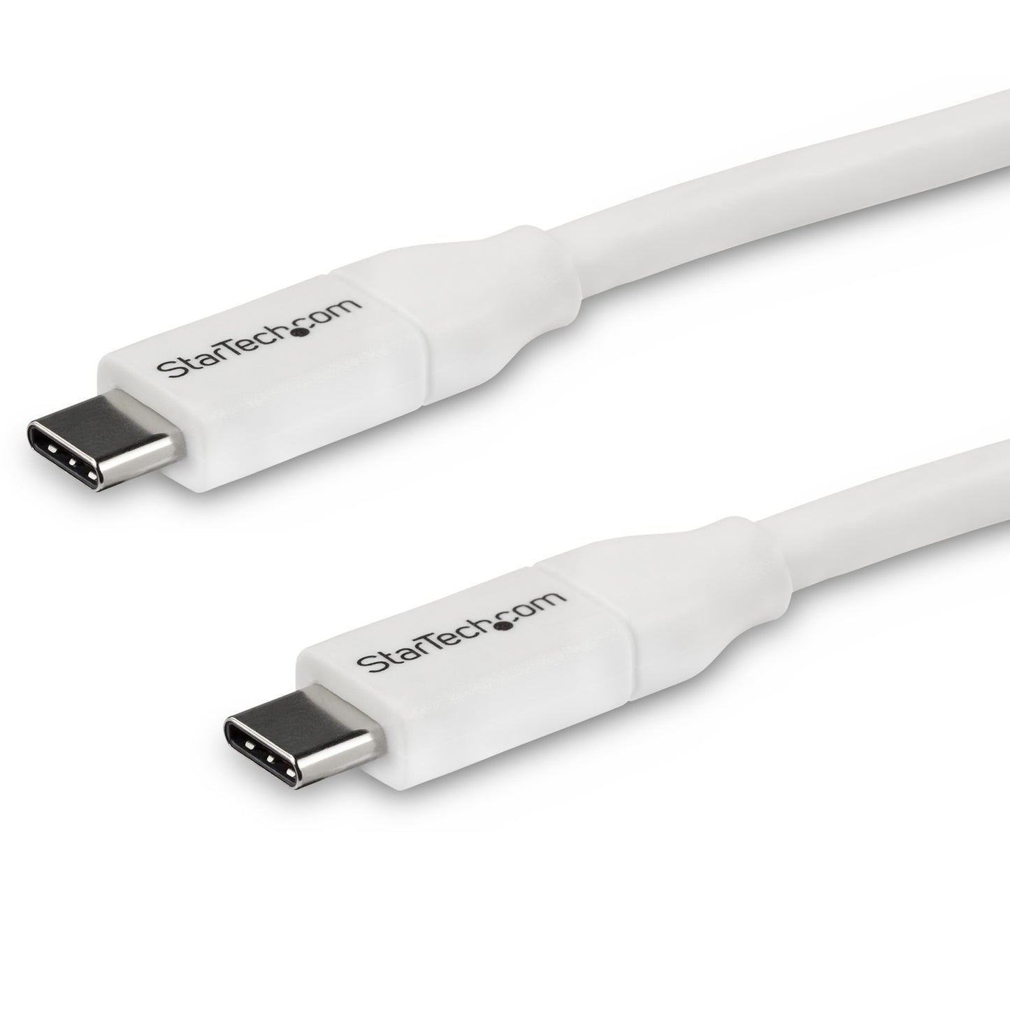 StarTech.com - Cable 4m USB-C a USB-C con capacidad para Entrega de Alimentación de 5A - USB Tipo C - Cable de Carga USBC - USB 2.0 - Blanco