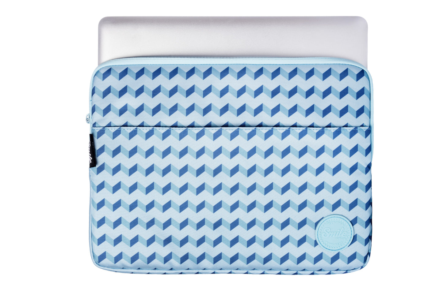 Smile - Funda Sleeve para Portátil y Tablet hasta 13-14 pulgadas estampado geométrico de color Azul