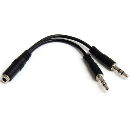 StarTech.com - Adaptador Divisor de Auriculares 2x Mini-Jack 3 5mm 3 pines a Mini-Jack 4 pines