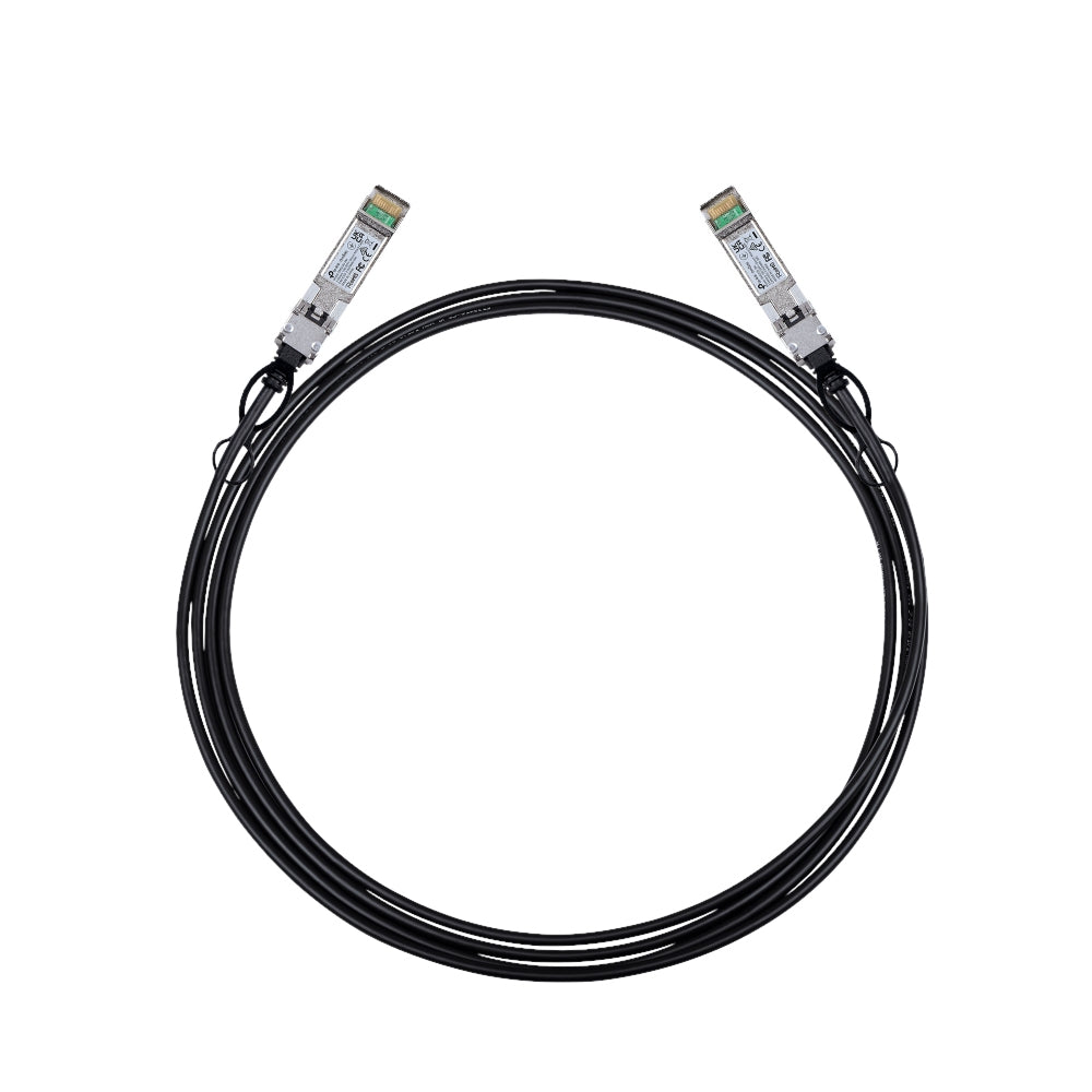 TP-Link - Omada SM5220-3M Cable de fibra óptica e InfiniBand SFP+ DAC Negro