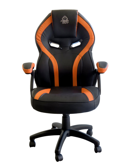 KeepOut - XS200 Silla para videojuegos universal Asiento acolchado Negro  Naranja