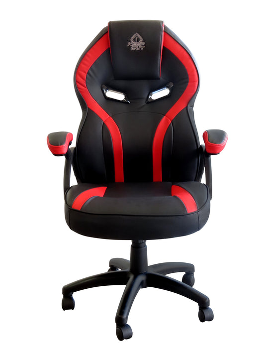 KeepOut - XS200 Silla para videojuegos universal Asiento acolchado Negro  Rojo