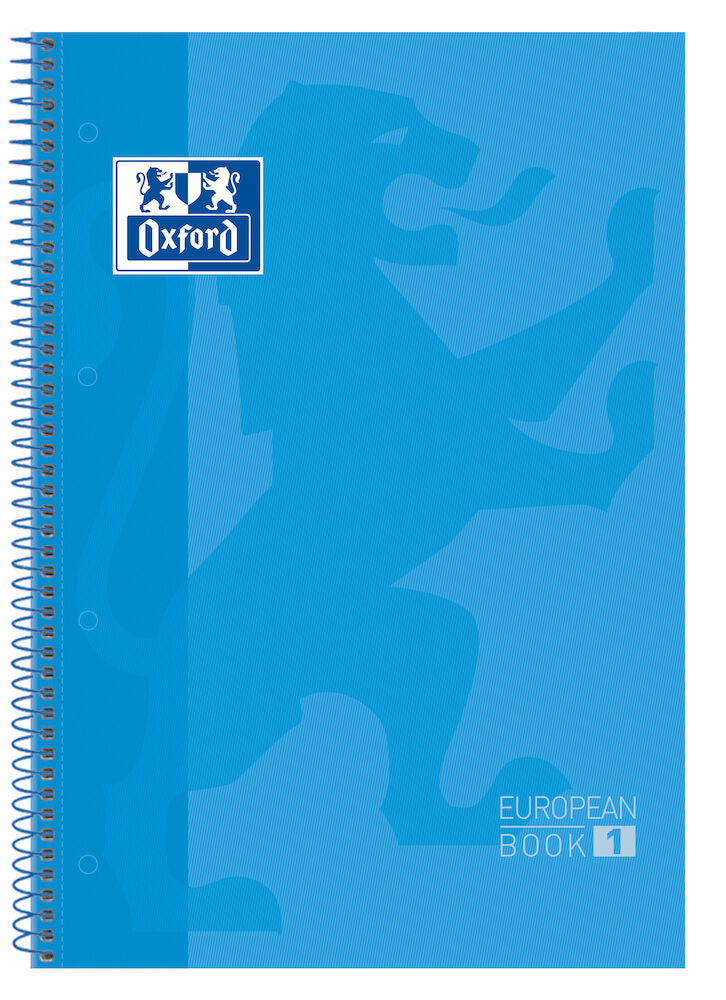 Oxford - Europeanbook 1 cuaderno y block A4+ 80 hojas Azul 400028276 Pack 5 Unid