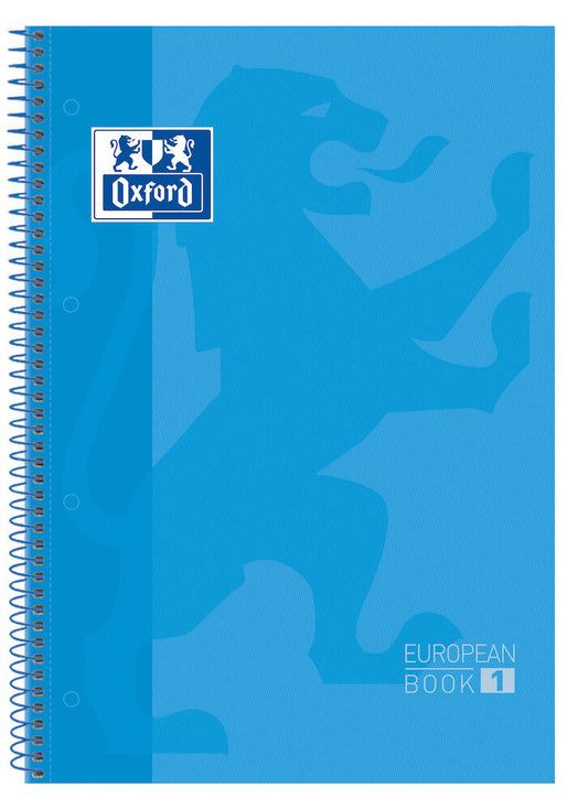 Oxford - Europeanbook 1 cuaderno y block A4+ 80 hojas Azul 400028276 Pack 5 Unid