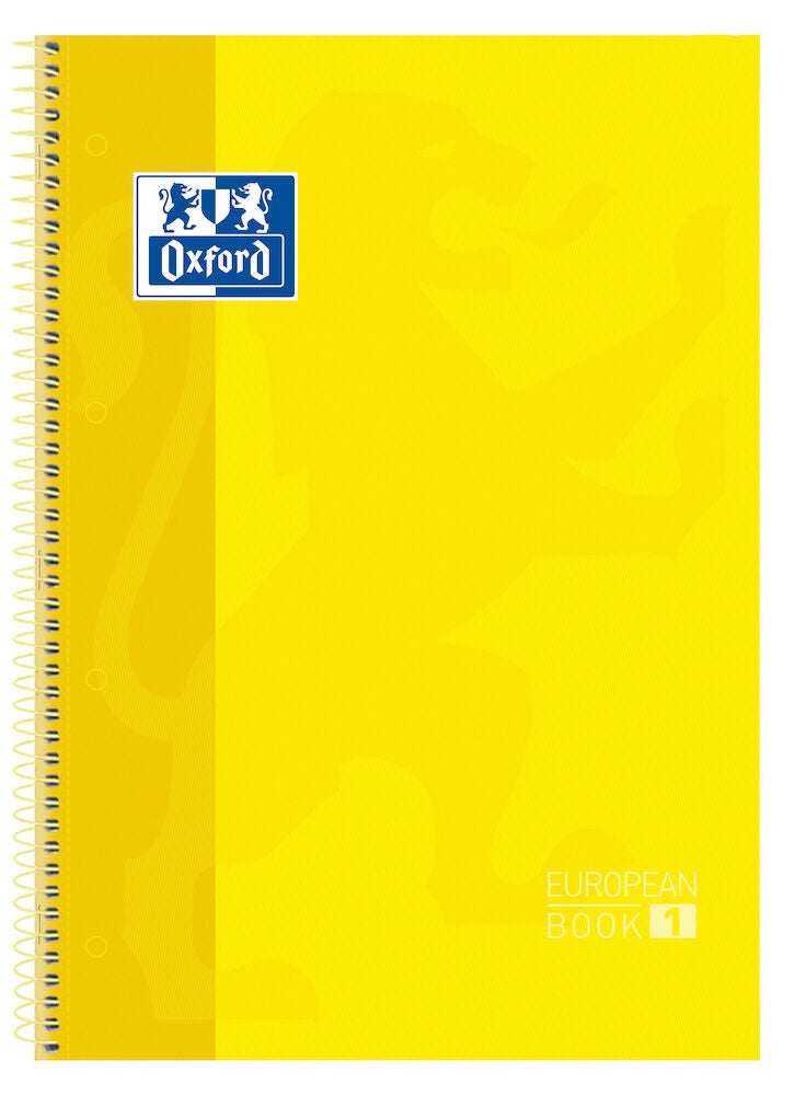 Oxford - Europeanbook 1 cuaderno y block A4 80 hojas Amarillo 100430200 Pack 5 Unid