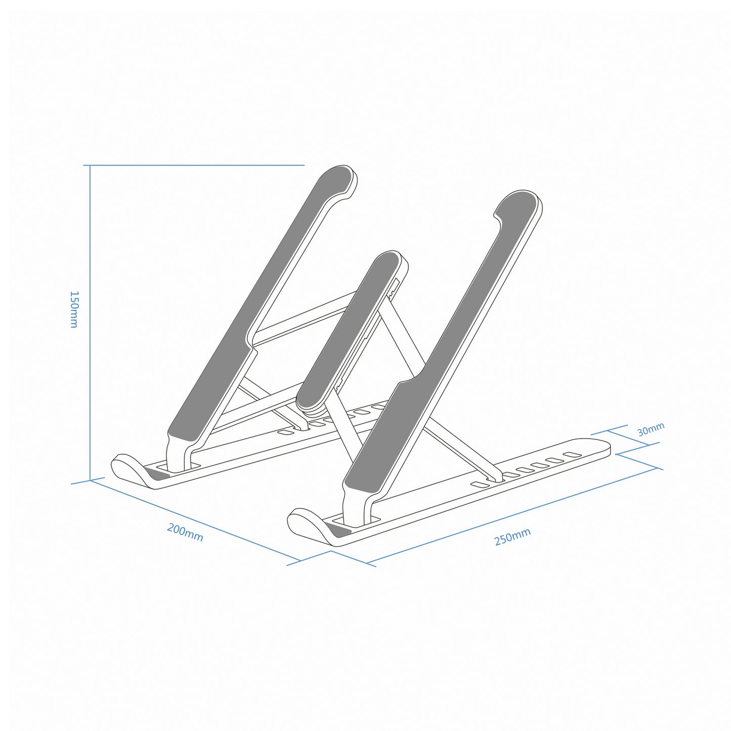 AISENS - Soporte De Sobremesa Ajustable Para Portatil / Tablet  Plata