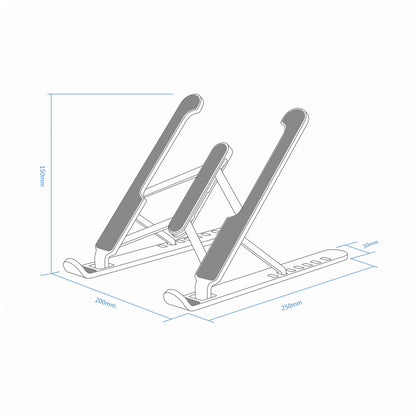 AISENS - Soporte De Sobremesa Ajustable Para Portatil / Tablet  Plata