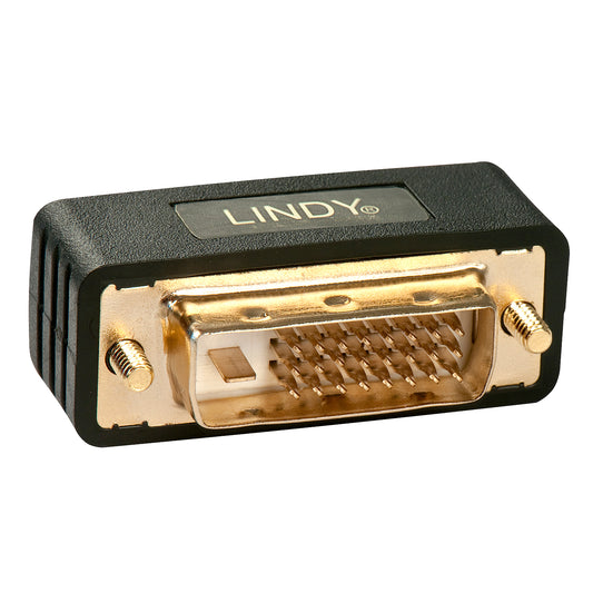 Lindy - 41098 cambiador de género para cable DVI-I DVI-D Negro