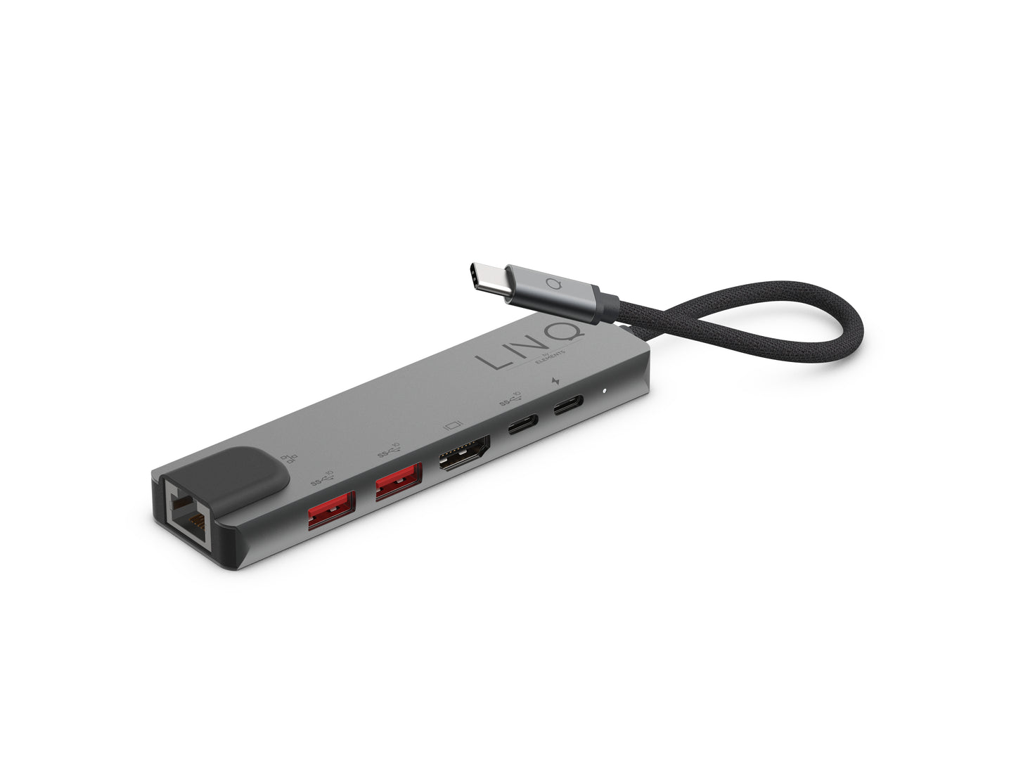 LINQ byELEMENTS - 6in1 Pro USB-C 10Gbps Multiport Hub with 4K HDMI and Ethernet