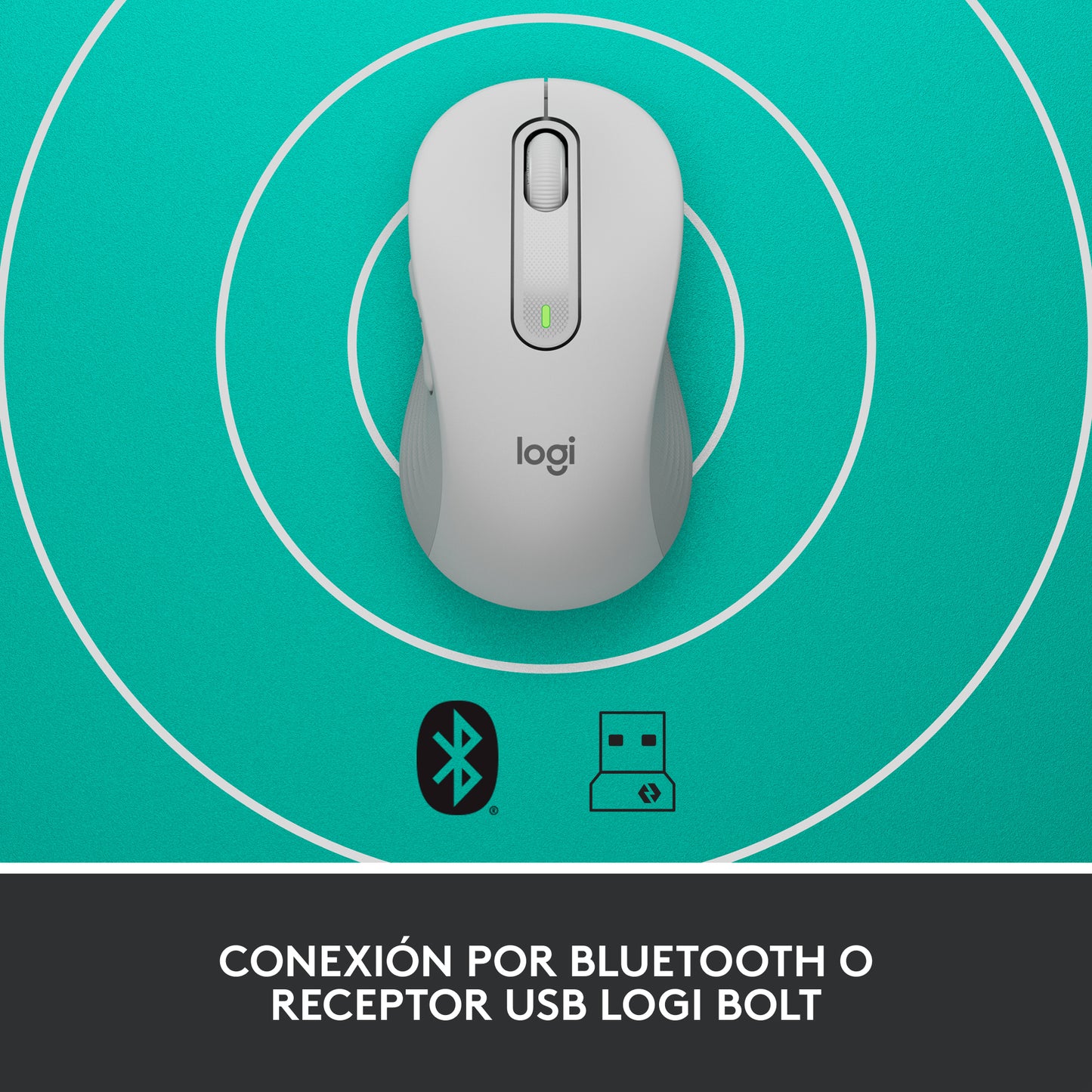 Logitech - Signature M650 ratón Oficina mano derecha RF Wireless + Bluetooth Óptico 4000 DPI