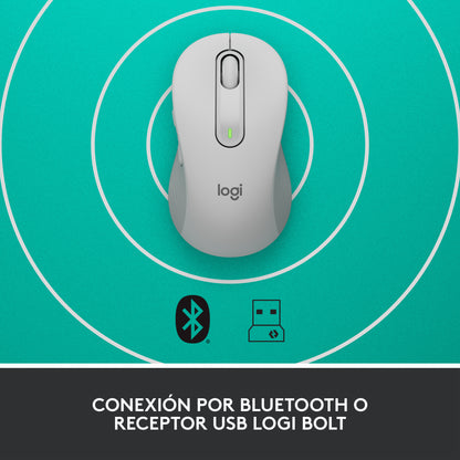 Logitech - Signature M650 ratón Oficina mano derecha RF Wireless + Bluetooth Óptico 4000 DPI