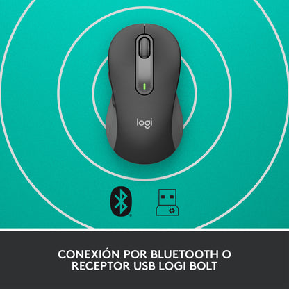 Logitech - Signature M650 ratón Oficina mano derecha RF Wireless + Bluetooth Óptico 4000 DPI