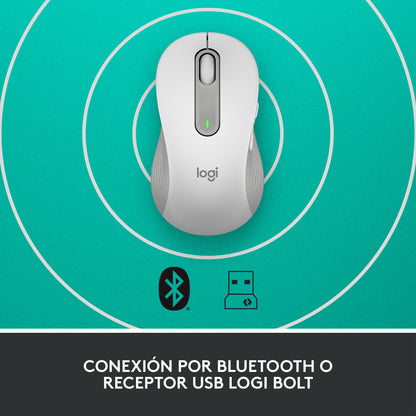 Logitech - Signature M650 ratón Oficina Izquierda RF Wireless + Bluetooth Óptico 4000 DPI