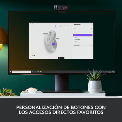 Logitech - Signature M650 ratón Oficina Izquierda RF Wireless + Bluetooth Óptico 4000 DPI
