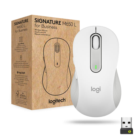 Logitech - Signature M650 for Business ratón Oficina mano derecha RF Wireless + Bluetooth Óptico 4000 DPI