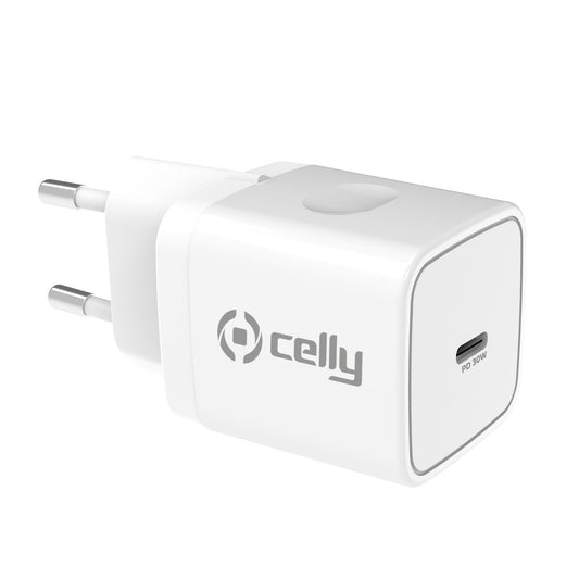 Celly - TC1USBC30WWH cargador de dispositivo móvil Smartphone  Reloj inteligente  Tableta Blanco Corriente alterna Interior