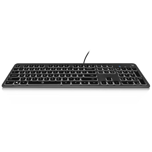 Ewent - EW3269 teclado Universal USB QWERTY Español Negro