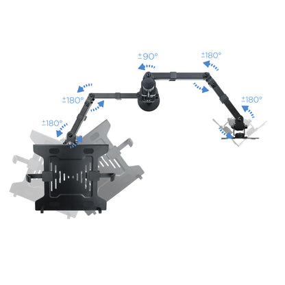 TooQ - Soporte de mesa para pantalla 13"-32" y portátil