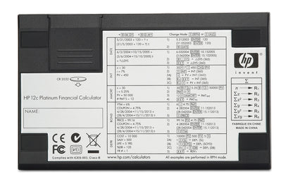 HP - 12c calculadora Escritorio Calculadora financiera Aluminio  Negro