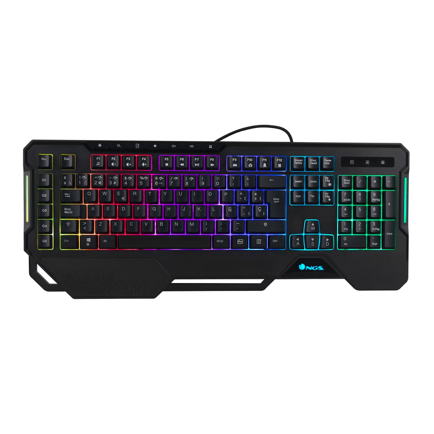 NGS - GKX-450 ESP teclado Juego USB QWERTY Español Negro