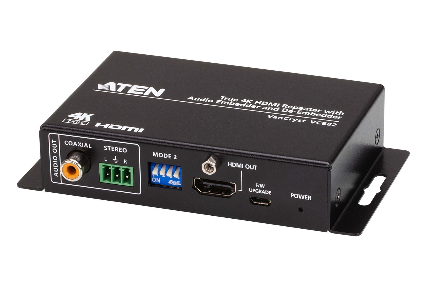 ATEN - Repetidor HDMI True 4K con incrustador y desincrustador de audio