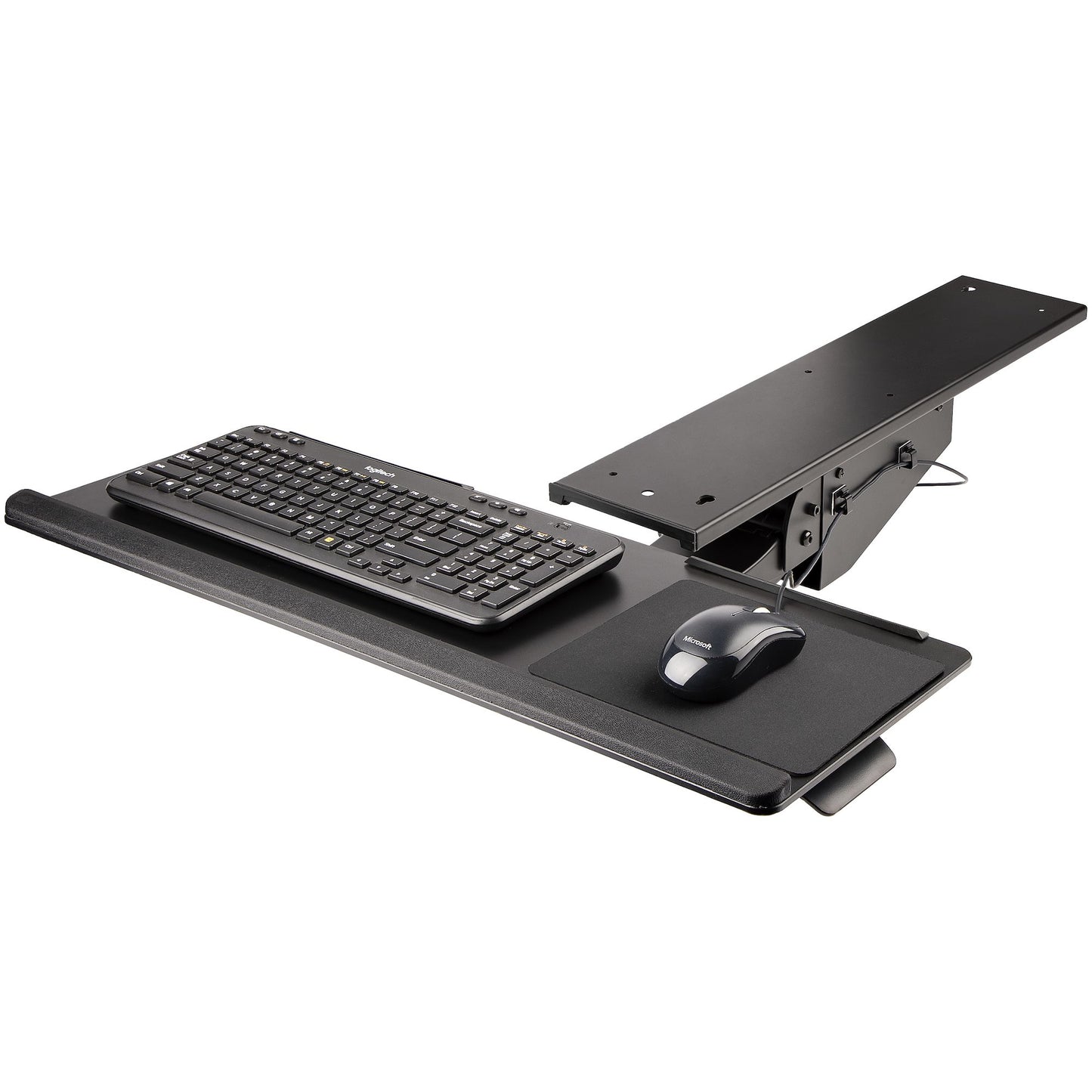 StarTech.com - Bandeja para Teclado y Ratón para Debajo del Escritorio - de 30cm x 78cm - de Altura Ajustable - Soporte Ergonómico para Teclado y Mouse con Soporte para las Muñecas - Giro e Inclinación