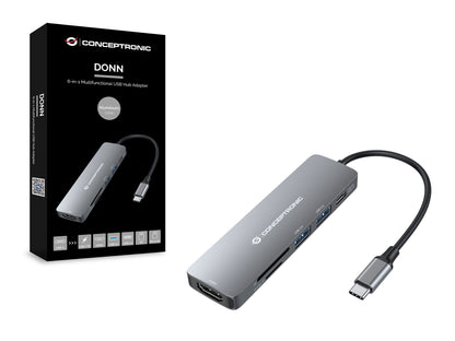 Conceptronic - DONN11G USB 3.2 Gen 1 (3.1 Gen 1) Type-C Gris