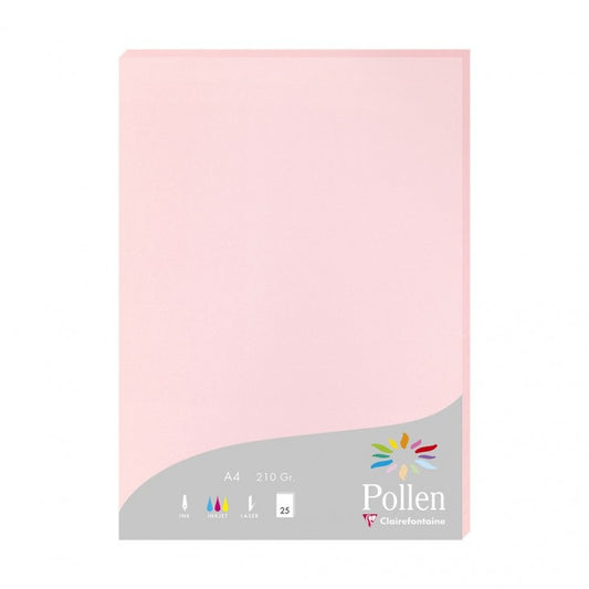 Clairefontaine - Pollen papel para impresora de inyección de tinta A4 (210x297 mm) 25 hojas Rosa