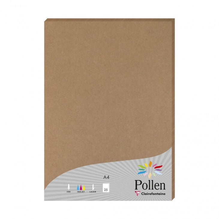 Clairefontaine - Pollen papel para impresora de inyección de tinta A4 (210x297 mm) 25 hojas Marrón