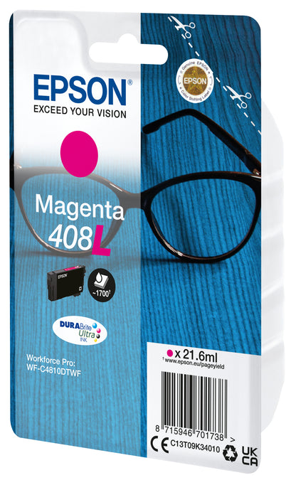 Epson Singlepack Magenta 408L DURABrite Ultra Ink