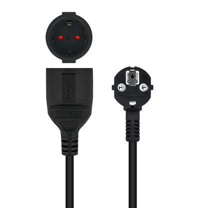 Nanocable - Cable de Alimentación Alargador  Negro  5 m