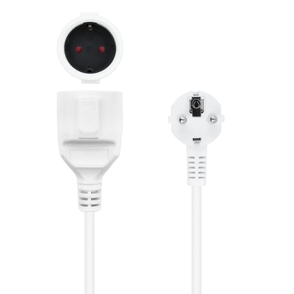 Nanocable - Cable de Alimentación Alargador  Blanco  2 m