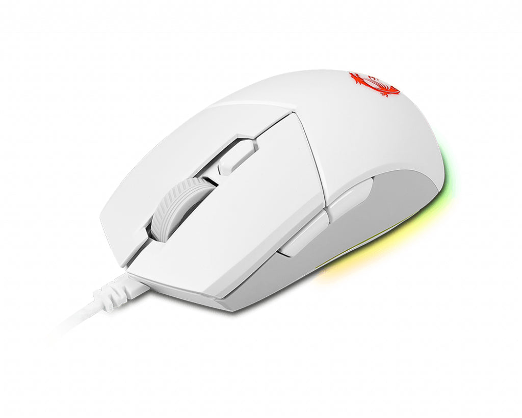 MSI - CLUTCH GM11 WHITE ratón Juego Ambidextro USB tipo A Óptico 5000 DPI