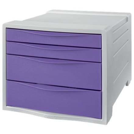 Esselte - 628458 cajonera para oficina Lavanda  Gris Poliestireno