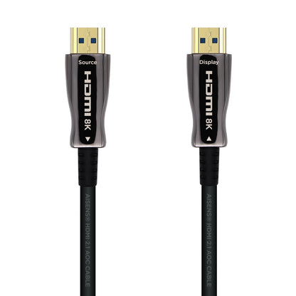 AISENS - Cable HDMI V2.1 AOC Ultra Alta Velocidad / HEC 8k@60Hz 4k@120Hz 4:4:4 48Gbps  A/M-A/M  Negro  100m