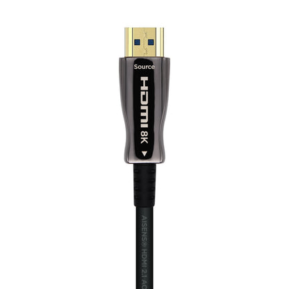 AISENS - Cable HDMI V2.1 AOC Ultra Alta Velocidad / HEC 8k@60Hz 4k@120Hz 4:4:4 48Gbps  A/M-A/M  Negro  100m