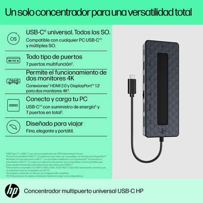 HP - Concentrador multipuerto universal USB-C