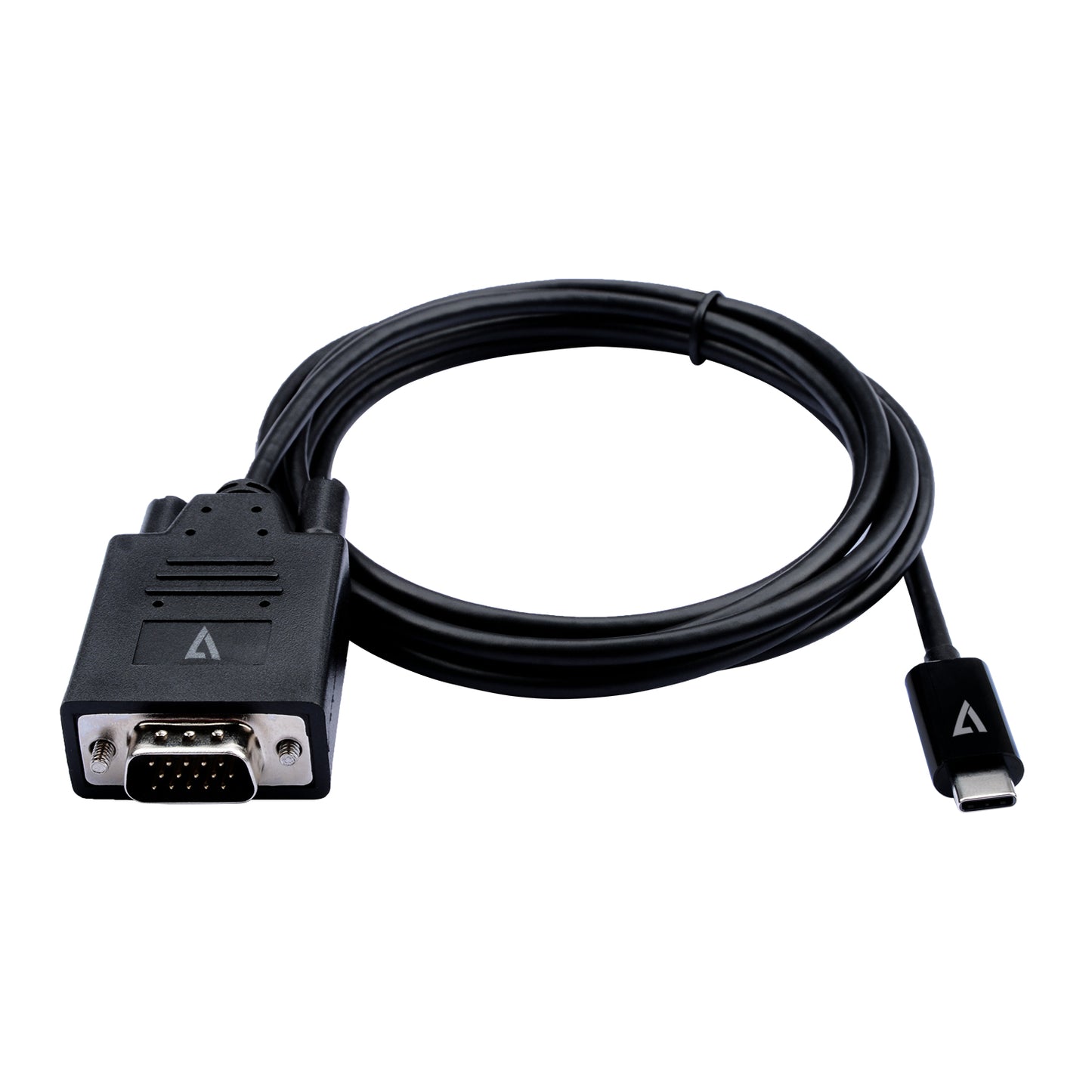 V7 - V7UCVGA-2M adaptador de cable de vídeo VGA (D-Sub) USB Tipo C Negro