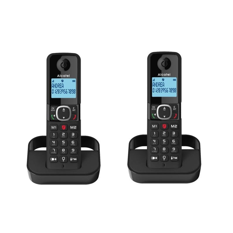 Alcatel - F860 DUO EU Teléfono DECT Identificador de llamadas Negro