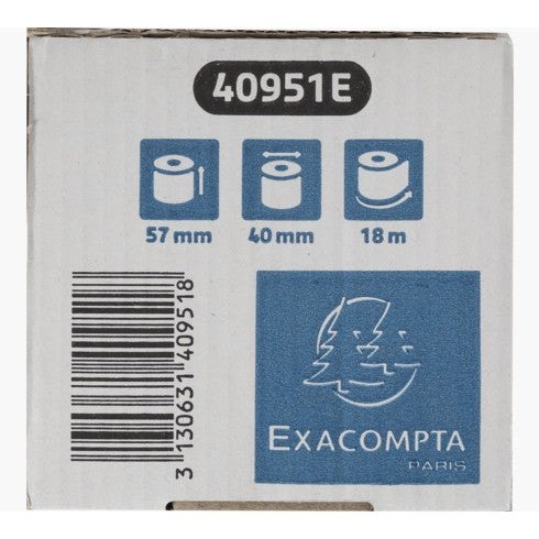 Exacompta - 40951E papel térmico 18 m