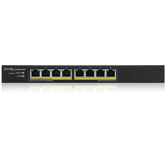 Zyxel - GS1915-8EP Gestionado L2 Gigabit Ethernet (10/100/1000) Energía sobre Ethernet (PoE) Negro