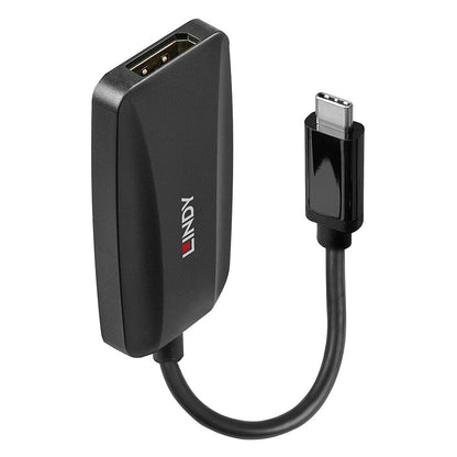 Lindy - 43337 adaptador de cable de vídeo 0 13 m USB Tipo C DisplayPort Negro