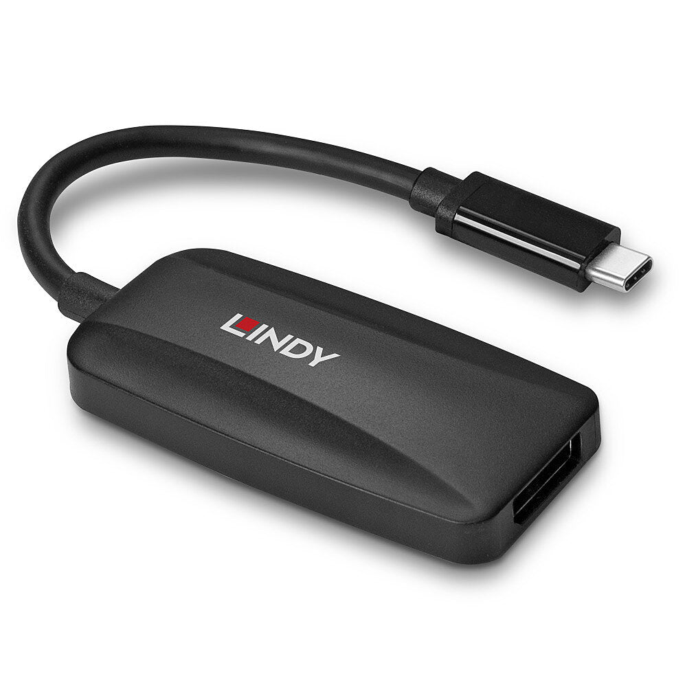 Lindy - 43337 adaptador de cable de vídeo 0 13 m USB Tipo C DisplayPort Negro